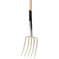 Floraworld Kompostgabel 210 mm, mit 5 Zinken, mit Eschenstiel, Gesamtlänge 1,39 m