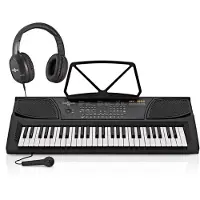 Gear4Music MK-1000 Tragbares Keyboard mit 54 Tasten von – Anfängerpaket