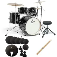 Gretsch drums Gretsch Energy 20"-Beginner-Schlagzeug im Set mit Pads und Drumsticks Schwarz