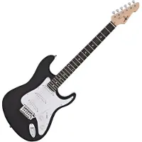 Gear4Music LA E-Gitarre von Schwarz