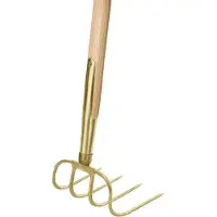 Idealspaten-bredt Dunghacke 4 Zinken mit Schienenzwinge Siel 135 cm