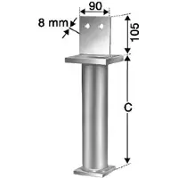 Simpson 100 Stück Stützenfuß PISMAXIG-B SST (Stützenfüsse Pfostenanker zum)