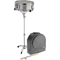 Stagg 14 x 5.5 Steel Snare Drum mit Ständer und Tasche