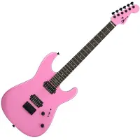 Charvel Pro-Mod Plus San-Dimas Style 1 HH HT E Ebony Griffbrett Platinum Pink