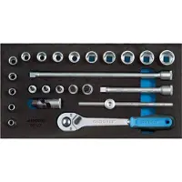 Gedore 1500 CT1-30 Steckschlüssel-Sortiment 3/8" in Check-Tool-Modul, 2308975