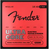 Fender 1250R Ultracore Nickelbeschichteter Stahlkugelkopf 10-46 3er-Pack