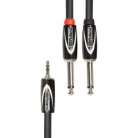 Roland Insert/Splitterkabel — TRS-Miniklinke/2x TS-Klinke 10ft/3m