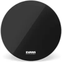 Evans EQ3 Resonant schwarzes Resonanzfell für Bass Drum ohne Port 24"