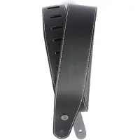 Daddario 25LS00-DX Klassischer Lederriemen mit Kontrastnaht schwarz