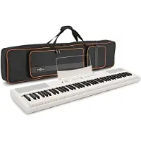 Gear4Music SDP-2 Stagepiano von mit Tragetasche Weiß