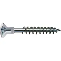 Spax -S Senkkopf Fräsrippen Kopfbohrung 2,5mm Kreuzschlitz Z2 Vollgewinde WIROX, 500 Stück - 0271010450505