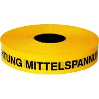 Sonstiges Trassenwarnband Achtung Mittelspannungskabel, 250 m, gelb