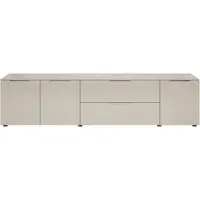 Bega TV-Lowboard SANTORIN, Kaschmir, 3 Türen, 1 Schubkasten mit Softclose, Melaminbeschichtung