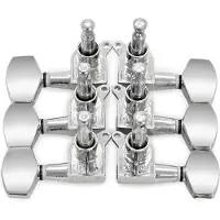 Gear4Music Guitarworks Stimmmechaniken 3 pro Seite sechskant Chrom
