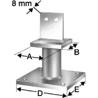 Simpson 100 Stück E-COLL Stützenfuß PISBMAXIG-B SST (Stützenfüsse Pfostenanker)