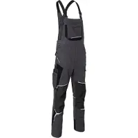 Kübler Latzhose BODYFORCE, anthrazit / schwarz, Konfektionsgrösse 52