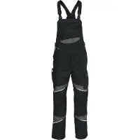 Kübler Activiq Cotton+ Latzhose Schwarz/Anthrazit 56