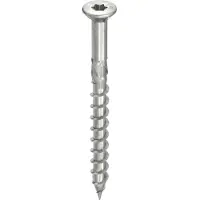 Heco TOPIX-plus Terrassenschraube Senkkopf mit Frsrippen TX Teilgewinde 5x80 mm Edelstahl A2 200 S