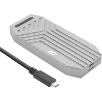 ACT USB 40 Gbit/s M.2 2280 NVMe/PCIe SSD-Gehäuse, werkzeuglos, SSD-Gehäuse, M.2, M.2, PCI Express, 40 Gbit/s, USB Anschluss, Grau