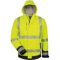 Elysee Melvin Winter Softshelljacke mit Kapuze - Warngelb/schwarz 107 XL