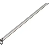Alberts 474447 Rundrohr Aluminium, silberfarbig eloxiert 2000 x 12 x 1 mm