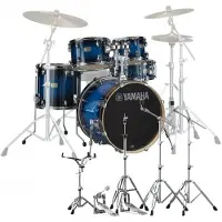 Yamaha Stage Custom 5-teiliger 20-Kesselsatz Birke mit Hardware Deep Blue Sunburst