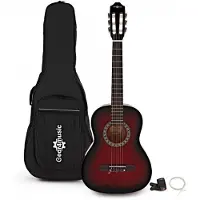 Gear4Music 3/4-Konzertgitarre Redburst von Paket