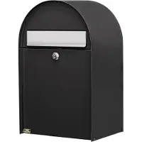 Burg wachter Briefkasten Stahl verzinkt BxHxT 475/300/222 mm Nordic 680 schwarz mit Öffnungsstopp