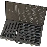 Magni Spiralbohrer Set DIN345 HSS rollgewalzt 14-30mm, 2mm stg. + 25mm Metallkoffer FORTIS
