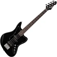 Gear4Music Seattle Shortscale-Bassgitarre von Schwarz