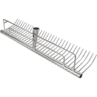 Magni Idealspaten 66456000 Rasenrechen mit 2 Parallelstreben, Silber, 40 x 25 x 15 cm