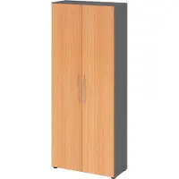 Hammerbacher Schrank 5OH 34,6cm tief BM Graphit/Buche