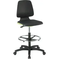 BIMOS Arbeitsstuhl Labsit 4, K-Leder grün Sitzhöhe 560-810 mm