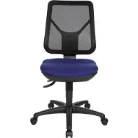 Topstar Bürodrehstuhl m.Lendenwirbelstütze blau 430-510mm o.Armlehnen Trgf.110kg