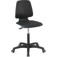 BIMOS LABSIT Labordrehstuhl, o. Armlehne, mit Rollen, Rückenlehnenhöhe 420 mm, Kunstleder, weiß