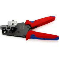 Knipex Präzisions-Abisolierzange mit Formmessern 195 mm brüniert mit Mehrkomponenten-Hüllen - 121210
