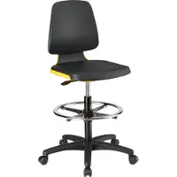 BIMOS Arbeitsstuhl Labsit 4, PU orange Sitzhöhe 560-810 mm