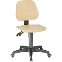 BIMOS Arbeitsdrehstuhl Unitec mit Rollen Buche Sitz-Höhe 440-620mm - 9653- 3000