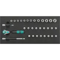 Wera Werkzeugmodul 1/3 Steckschlüssel 1/4 Zyklop und Haltefunktion, 33-tlg.