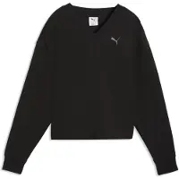 Puma Damen Sweatshirt ESS ELEVATED Comfort V-neck Crew DK