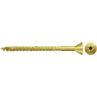 Fischer MDF-Plattenschraube 3,5 x 50 Senkkopf gelbverzinkt Teilgewinde Innenster...