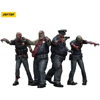 Joy toy Zombie Dark Source Actionfiguren 4er-Pack Polizei (männlich) 8 cm