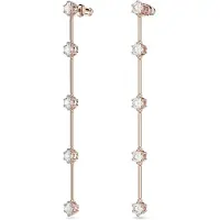 Swarovski Constella Drop Ohrhänger Rundschliff Weiss Roségold