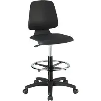 BIMOS Arbeitsstuhl Labsit 4, K-Leder weiss Sitzhöhe 560-810 mm