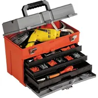Plano 855, Werkzeugkasten, Polypropylen, Schwarz, Grau, Rot, 440 mm, 250 mm, 330 mm