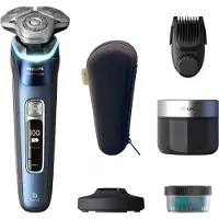 Philips i9000 Prestige XP9201/33 Elektrischer Nass- und Trockenrasierer mit SkinIQ, Rotationstrasierer, Blau, SkinIQ, Android, iOS, Akku, Integrierte Batterie
