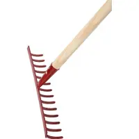 Magni Floraworld 010651 Gartenrechen Classic mit Stiel 14 Zinken rot
