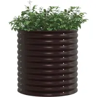 vidaXL Hochbeet Braun 80 x 80 x 81 cm Stahl