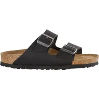 Birkenstock für Herren. 752481 Leder-Sandalen Arizona (Regular Fit) schwarz (43), Wohnung, Keine, Lässig