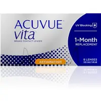Acuvue Vita for Astigmatism (6er Packung) Monatslinsen (1.5 dpt, Zyl. -0.75, Achse 70 & BC 8.6) mit UV-Schutz für trockenere Augen